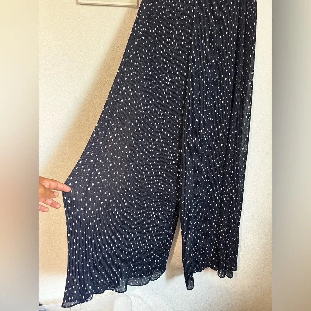 Zara Polka Dot Pleated Wide Leg Trousers - Picture 3 of 7